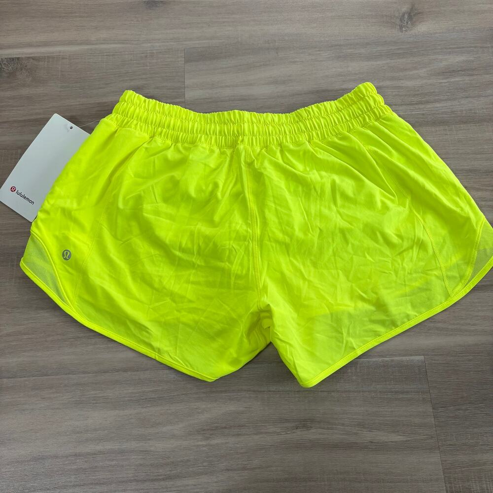 NWT Lululemon Hotty Hot Short II Long 4" Highlight Yellow Women Size 10 - Picture 6 of 7